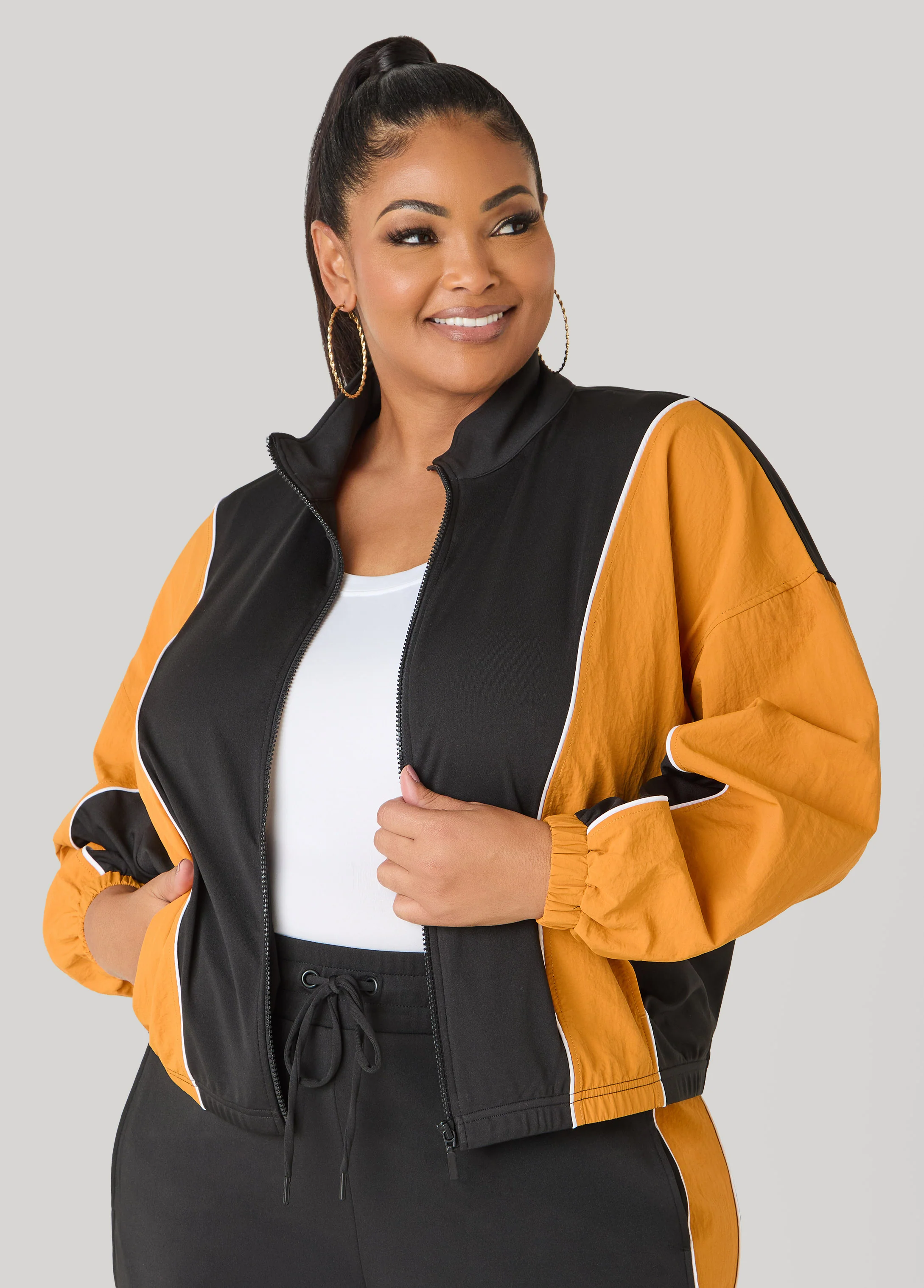 Paneled Two Tone Jacket - Image 4
